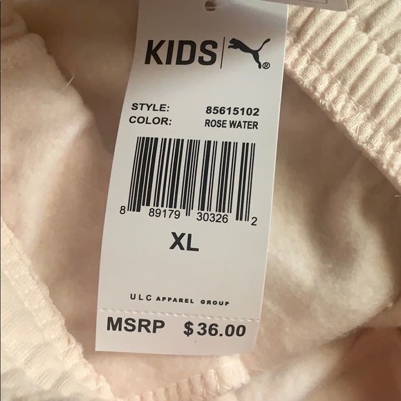 Junior’s Baby pink Puma sweat pants - Picture 3 of 4